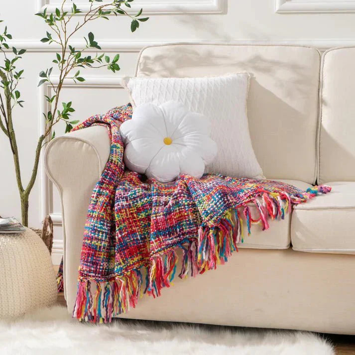 Colorful Woven Throw Blanket