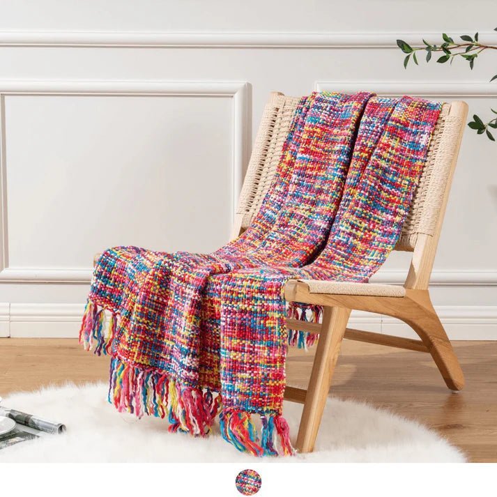 Colorful Woven Throw Blanket